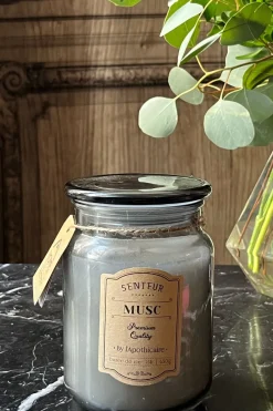 Cristina Oria Velas^Vela Grande Perfumada Con Frasco Y Tapa De Vidrio