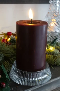 Cristina Oria Velas^Vela LED Color Granate Mediana