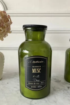 Cristina Oria Velas^Velas Grandes Perfumadas Con Tapa Negra En Frasco De Vidrio