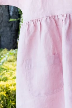 Cristina Oria Minichef^Vestidos De Lino Rosa Niños