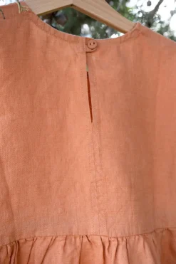 Cristina Oria Minichef^Vestidos De Lino Rosa Niños